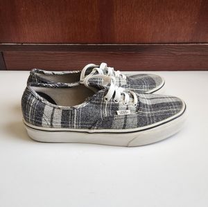 Vans Grey Plaid Women Size 7.5 Men 6